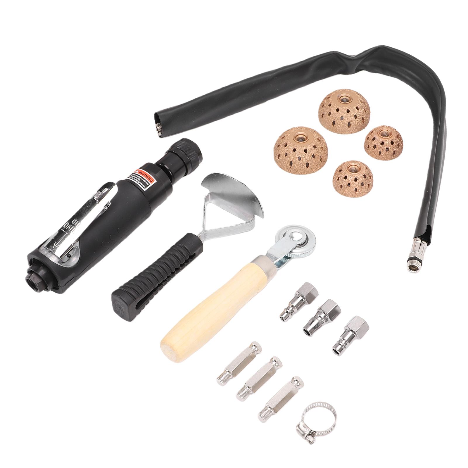 Air Tire Repair Polish Patch Tools Include 2500rpm Low Speed Air Tire Buffer Tire Inner Liner Scrapper Patch Roller