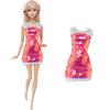 5 Pcs/Set Fashion Doll Clothes for 11.5'' Girl Doll Shiny Sequin Mini Gown Dinner Party Wear Clothes Lace Skirt 30cm Doll Accessories Kids Toy Gift