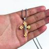 Gold Cross Necklace for Men & Women, Hip Hop Style Pendant