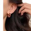 Leopard Print Hoop Earrings With Enamel Finish Fashionable Design For Women Lightweight And Allergy Resistant