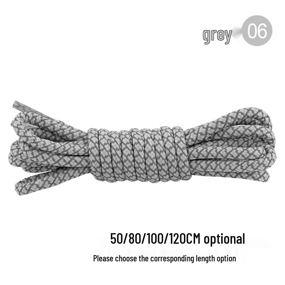 17 Reflective Round Fluorescent Shoelaces for Casual Basketball Shoes