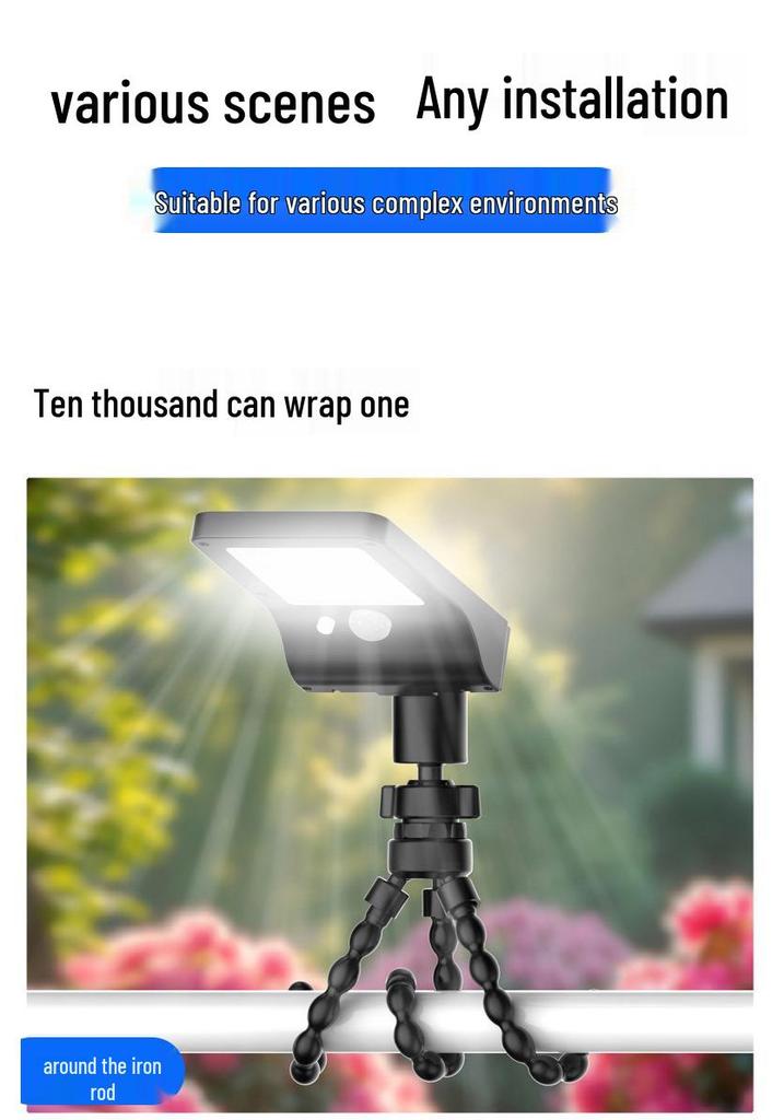 Solar Octopus Lamp for Outdoor Camping, Courtyard, Street, Wall, and Sensor Lighting