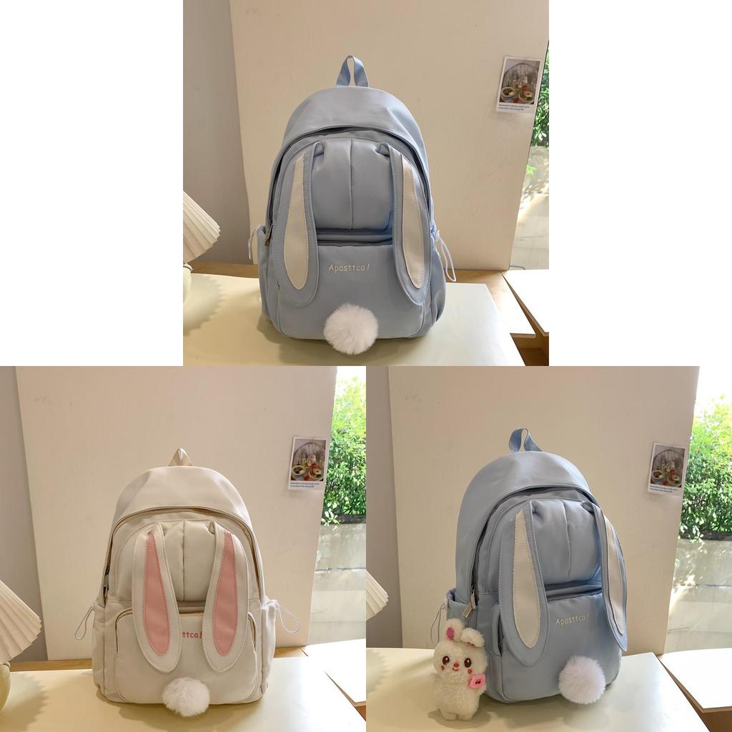 Harajuku Girl Backpack With Bunny Ears School Bag For Teens Waterresistant With Adjustable Straps