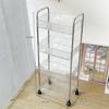 Chariot utilitaire roulant de salle de bains, organisateur de rangement coulissant, unité d'étagère Mobile, chariot de rangement de cosmétiques pour cuisine de bureau