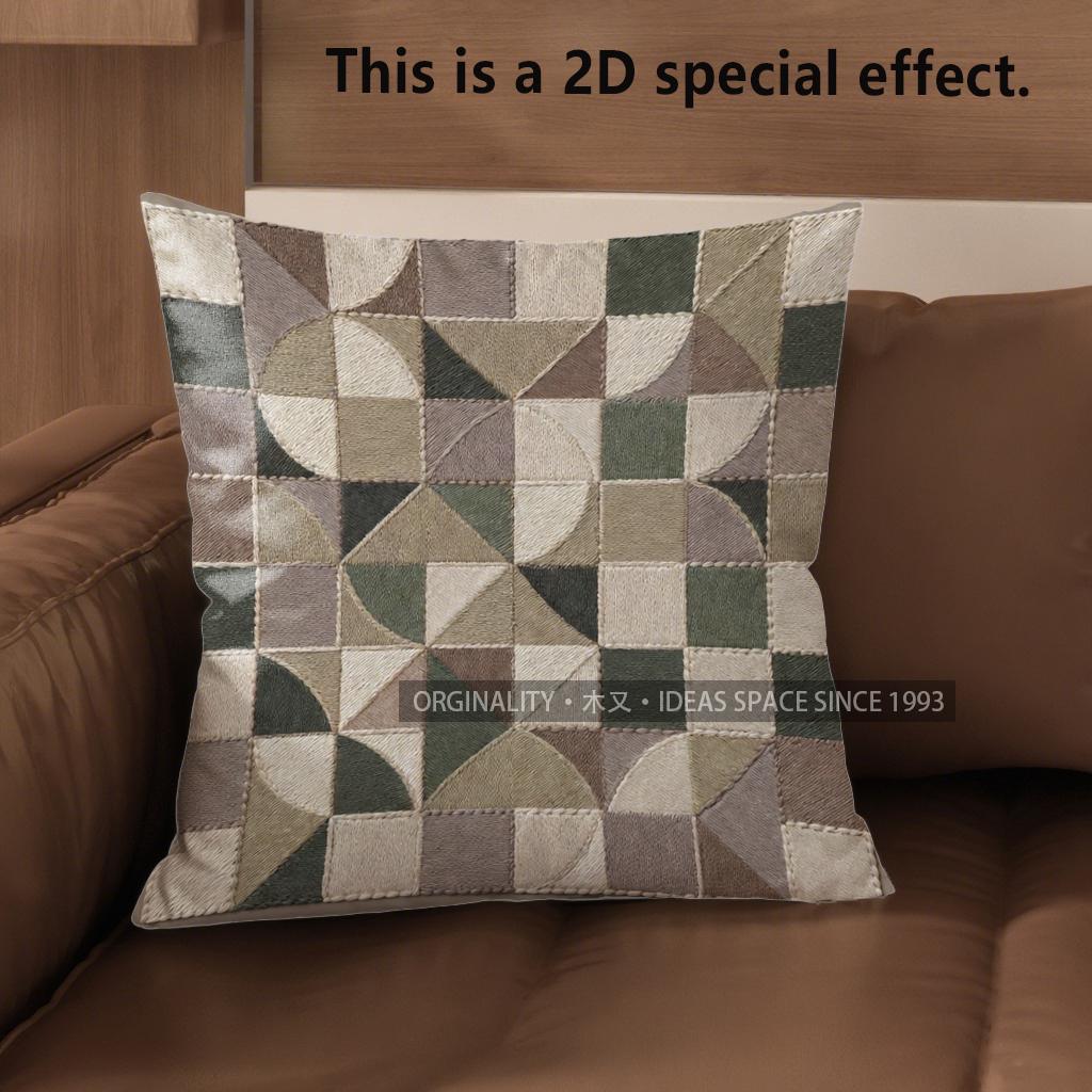 2D Geometric Patterned Pillow Covers For Modern Home Pattern Cushion Cover Suitable For Sofa Bedroom Car Pillow Cover