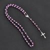 Handgefertigte Perlen Rosenkranzperlen Anhängerkette Vintage Stil Religiöse Anhänger Christlicher Schmuck