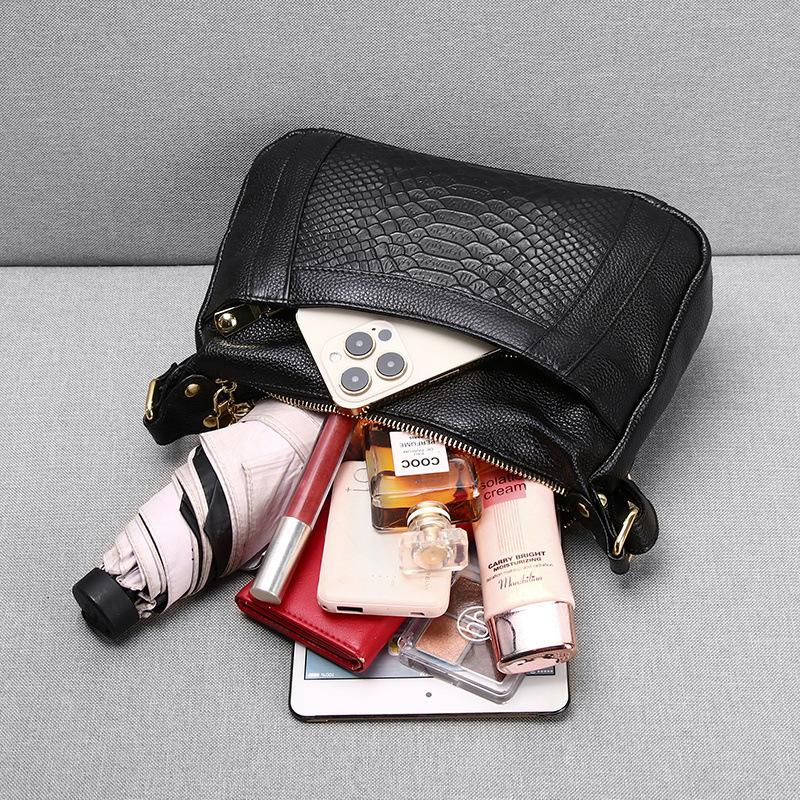 Feiya Leder Damentasche Mode Messenger Bag Vielseitige Mittleren Alters Mutter Tasche Schlange Muster Schultertasche High Sense