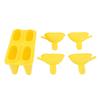 Ice Cream Mold Silicone Practical Portable DIY Ice Pop Maker with 50 Sticks for Household
