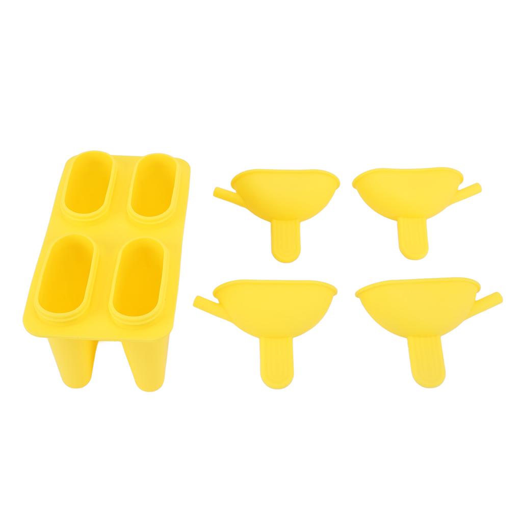 Ice Cream Mold Silicone Practical Portable DIY Ice Pop Maker with 50 Sticks for Household