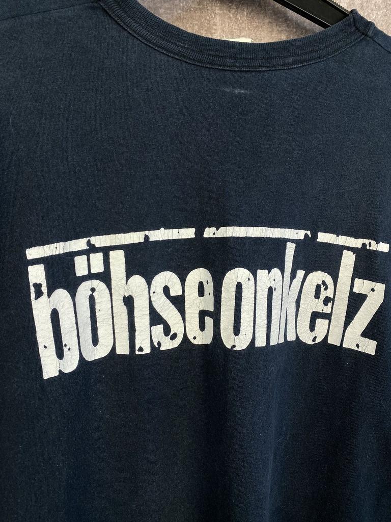 Band Tees × Vintage Böhse Onkelz Vintage 90s Rock Band Tee Tour T-Shirt Size Onkelz Global Tour T-shirt Street Hip Hop Oversized Y2k Casual Clothing