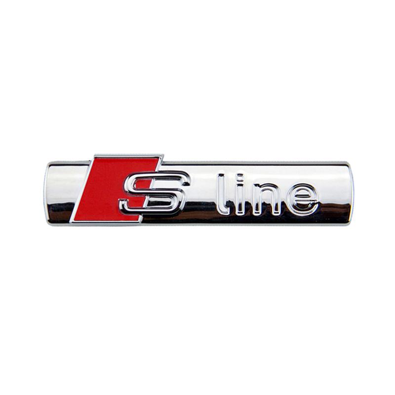 3D Metal Car S LINE Emblem Sticker Badge Decal Decoration For Hot Sline S7 S6 SQ5 SQ7 A3 A4 A5 A6 A7 A8L Q3 Q4 Q5 Q6 Q7 Q8 TT