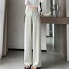Light and Breathable  Suit Pant for Women with Relaxed Wide-leg Trousers