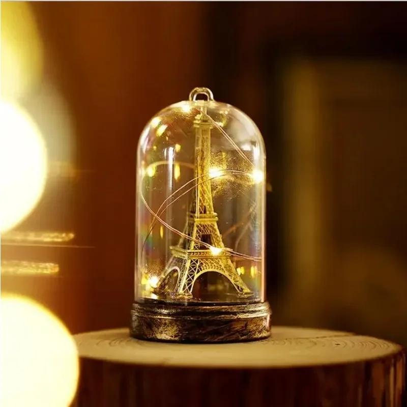 1pcs Miniature Tower Eiffel Tower Home Lighting Decoration Gift Model Metal Ornaments Home Decor Accessories