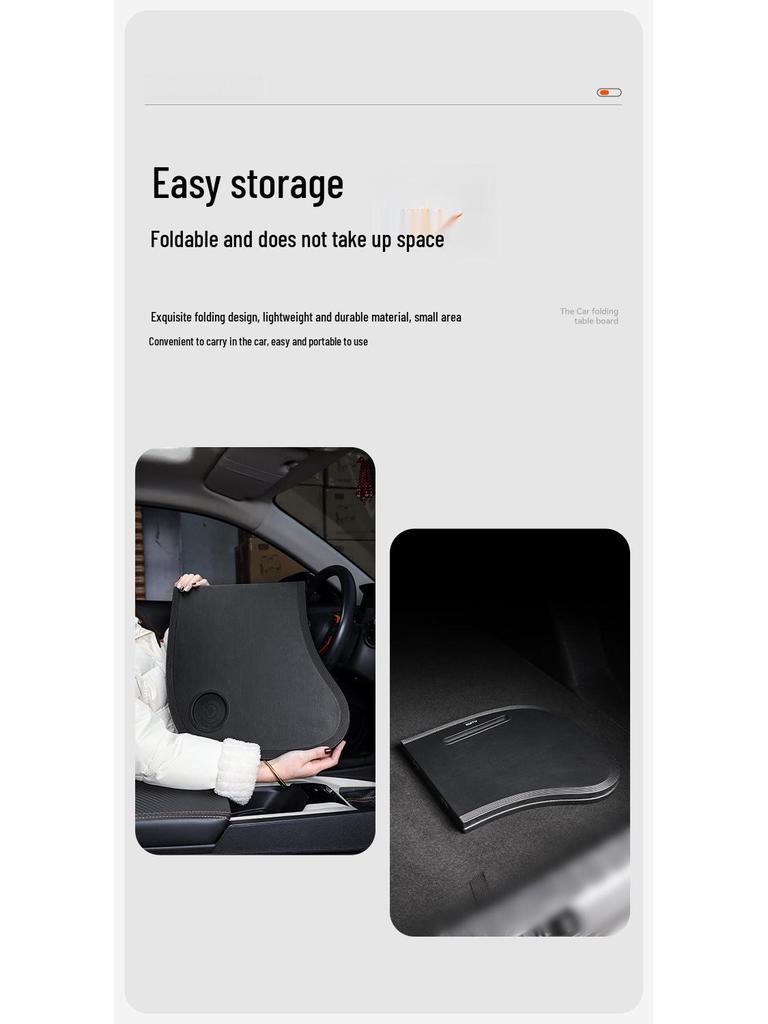 Multifunctional Car Interior Stand: Folding Dining Table & Computer Desk for Front Console.