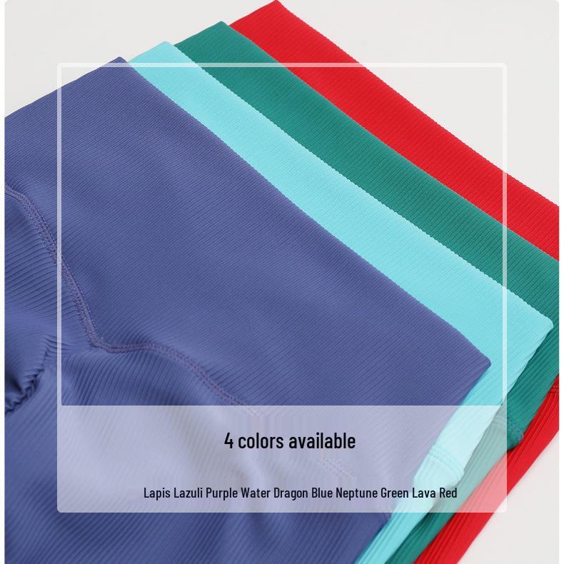 Women's V-Waist Tummy Control Yoga Leggings - Gathered Peach Hip Lift for Running and Training