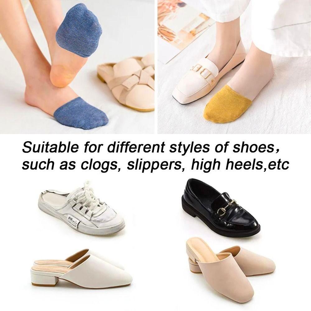 5 Pairs Non-slip Forefoot Socks Cotton Half Socks NEW Half Foot Toe Cover Female