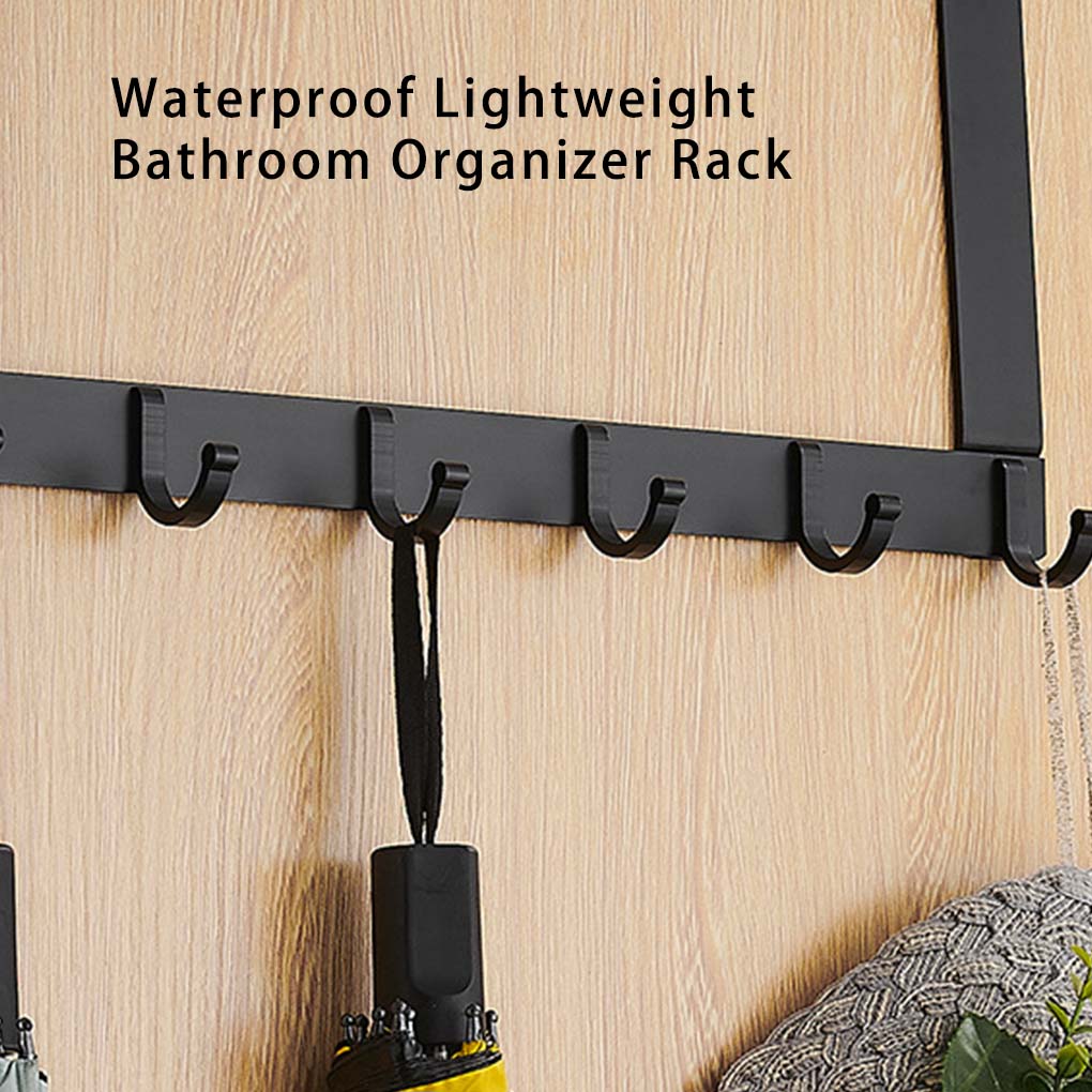 Rear Door Hook Bathroom Organizer Rack Arc-shaped Wall Hanging Hooks Rustproof Clothes Coat Racks Hat Towel Holder