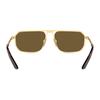 Prada Logo Print Rectangular Sunglasses Men Sunglasses Gold PRA53S1BK01T