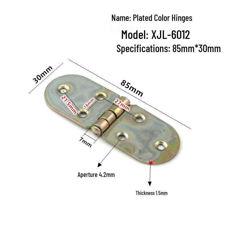 Galvanized Color-Plated Iron Flip Cover Hinge for Wooden Box or Cabinet Door