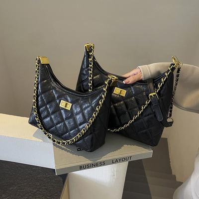 Bolsas Tote de Malha de Diamante da Moda para Mulheres Bolsa de Mão e Carteiras de Designer de Luxo Novas 2024 Bolsas de Ombro Transversais para Mulheres
