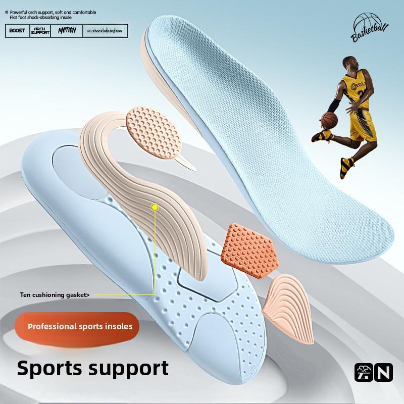 

Новые Унисекс Спортивные Стельки с Поддержкой Свода Стопы - Дышащие Влагоотводящие Амортизирующие из ЭВА, Легкая Конструкция для Тренировок на Открытом Воздухе 45-46 синий