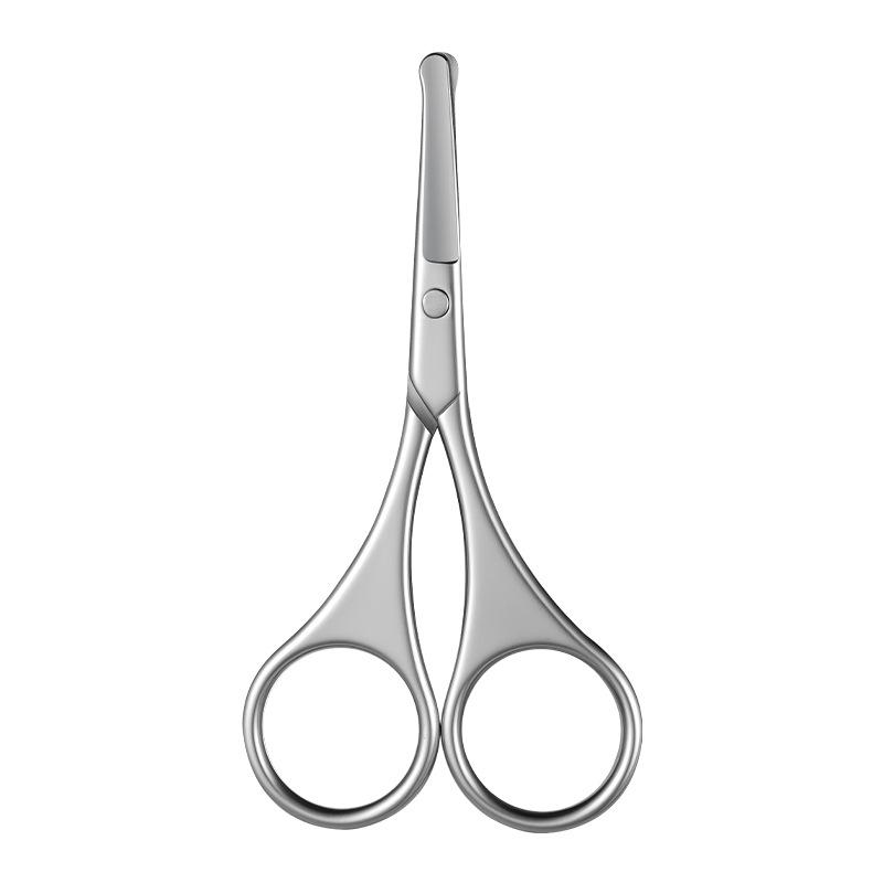 Stainless Steel Curved Nose Hair Scissors for Men & Women, also Perfect for Eyelash and Eyebrow Trimming.