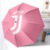 1 Stück Robuster Automatikschirm mit 8 Speichen, Juventus Fußballclub Schirm, Digitaldruck, Faltbarer Schirm für Unterwegs im Freien