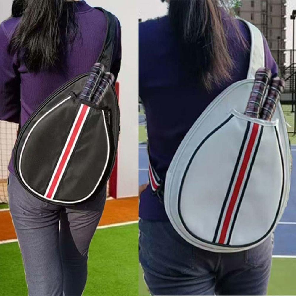 Oxford-Gewebe Tennis Umhängetasche Reißverschluss Badmintonschläger Tasche Outdoor-Sport
