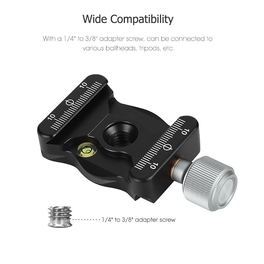 

Быстросъемный зажим из алюминиевого сплава с 14- и 38-дюймовым винтовым креплением пузырьковый уровень для шаровой головки чёрный