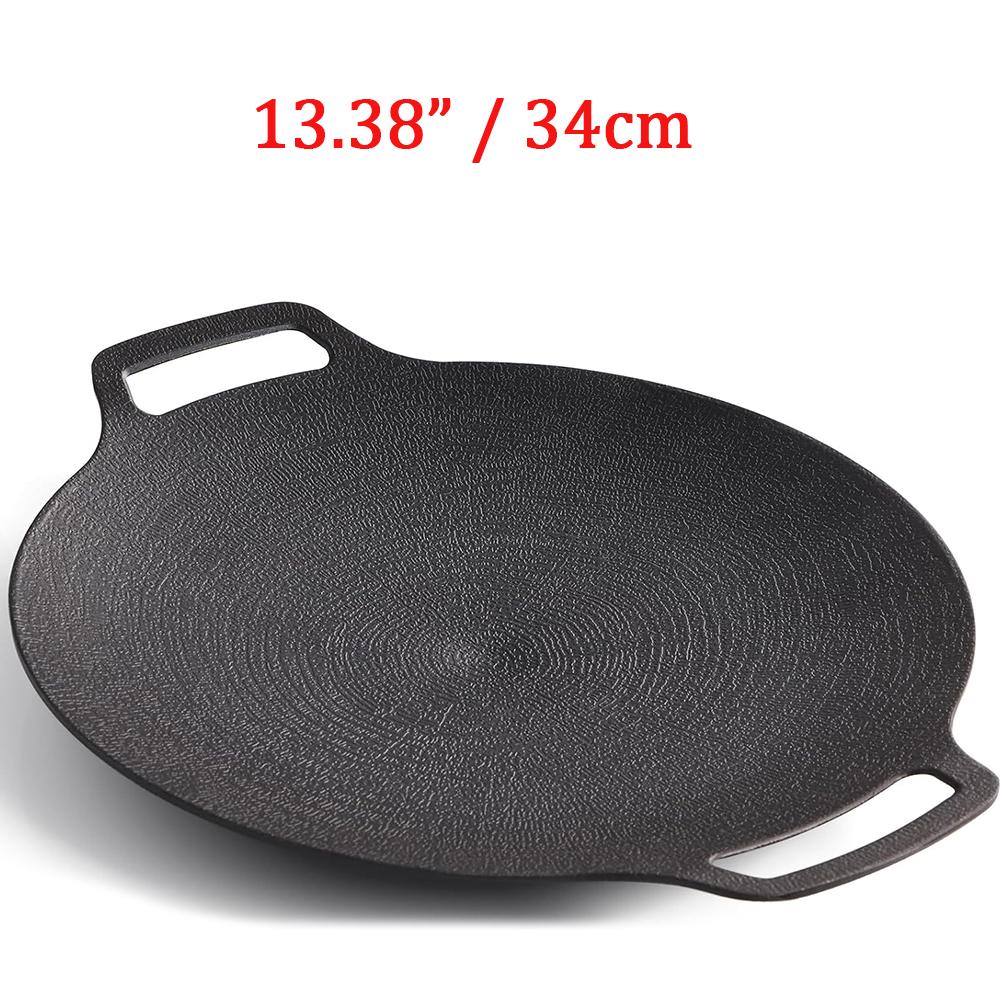 Korean BBQ Grill Pan Non-stick Cast Aluminum Griddle Fry Pan for Indoor Outdoor Camping,Stove Top and Gas Induction Universal