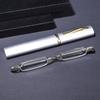 Silver Frame Flexible Small Size Frame Reading Glasses with Box Men Women Portable Eyeglasses Unisex Presbyopia Eyewear