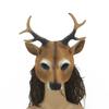 Realistic Sika Deer Mask Halloween Party Cosplay Animal Costume Accessory