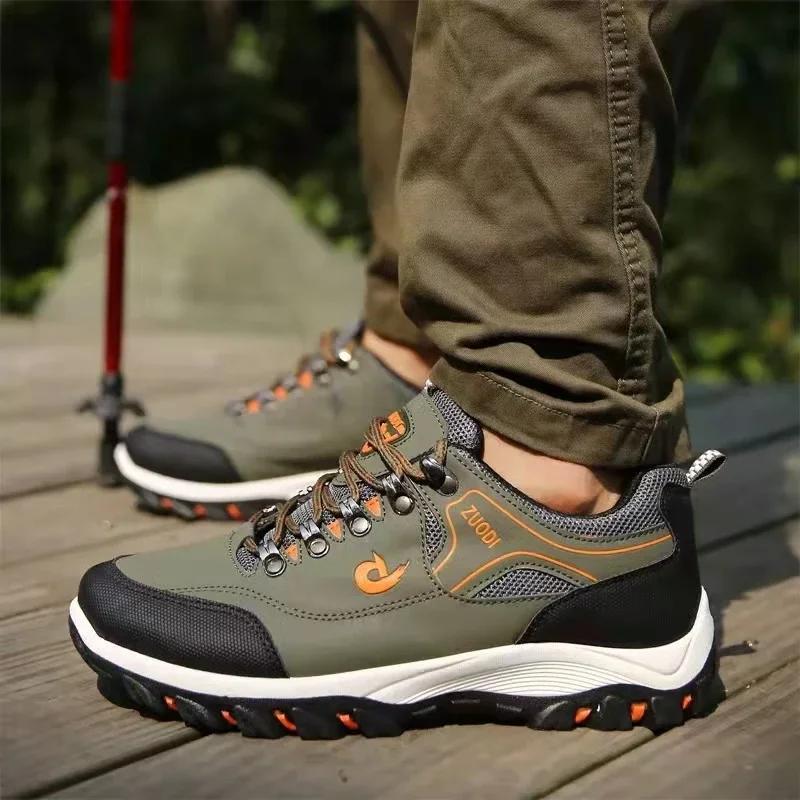 New Men's 39-44 Large Outdoor Hiking Camping Running Jogging Shoes Waterproof Anti-slip Sports Shoes Mountaineering Shoes
