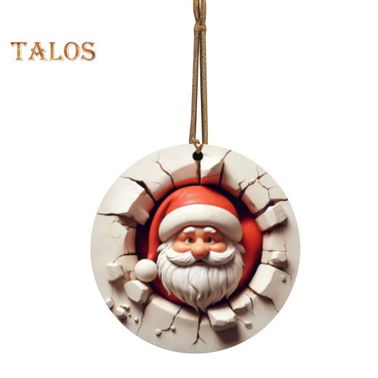 

Украшения для рождественской елки 2D мультяшный пряничный человечек/снеговик/Санта подвесные украшения для праздничного домашнего декора Xmas Santa Claus