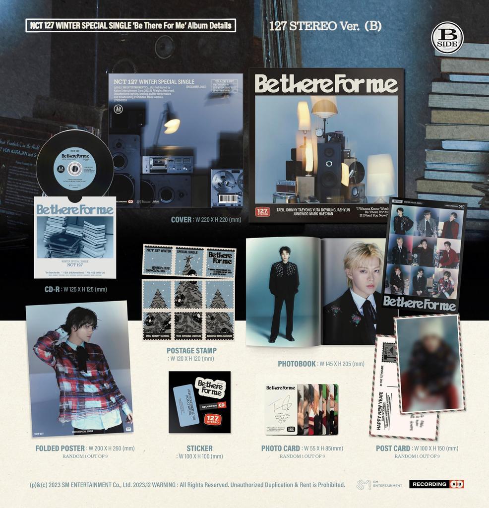 NCT 127 WINTER SPECIAL SINGLE There For Me STEREO 'Be (127 Ver.)' (Korean Edition)
