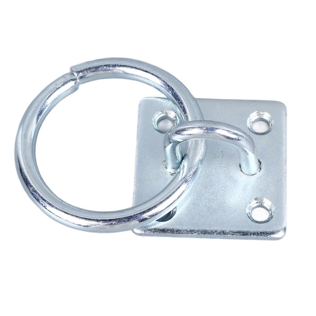 Tie Ring Plate Rust Proof Safe Wall Mount Metal Horse Hitching Ring for Stable Horse Bathing