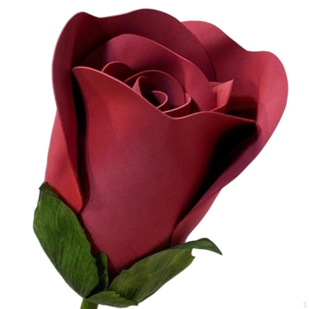 Rose Head Without Rod Carved Foam Oversized Artificial Flower Heads for Visual