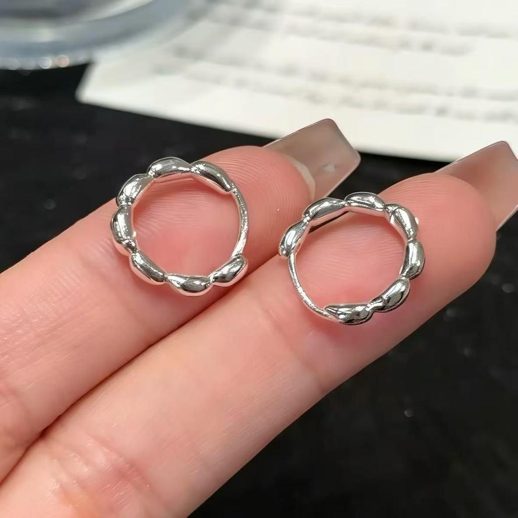 925 Sterling Silver Seven Grain Wealth Attraction Earrings for Women - High-End Niche Design
