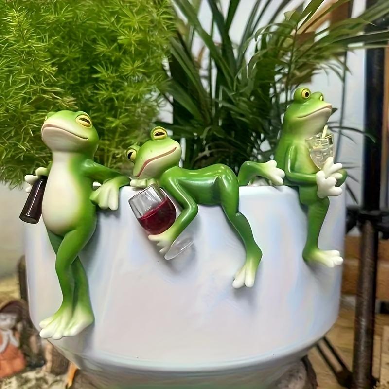 

1Set/3pcs Outdoor Courtyard Garden Balcony Landscaping Decorations Frog Basin Set Pendant разноцветный