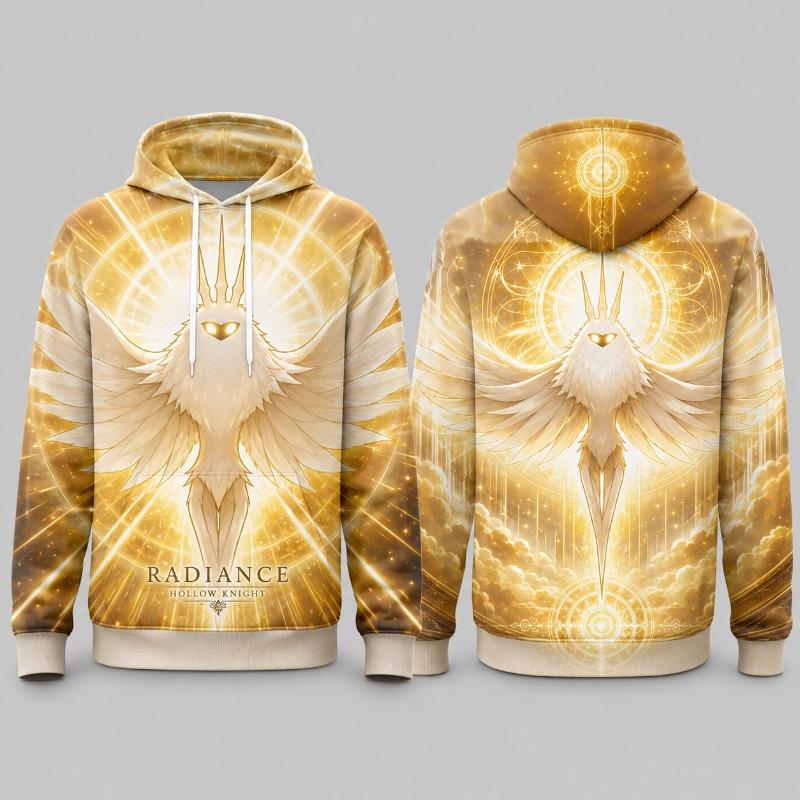 Mens Dark Fantasy Pure Vessel Knight 3D Print Hoodie Polyester Pullover Long Sleeve Gothic Gamer Streetwear Sweatshirt