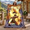 Avatar The Last Airbender Custom Name Flannel Blanket Personalized Soft Warm Plush Throw Blanket Customized Gift for Family Friends