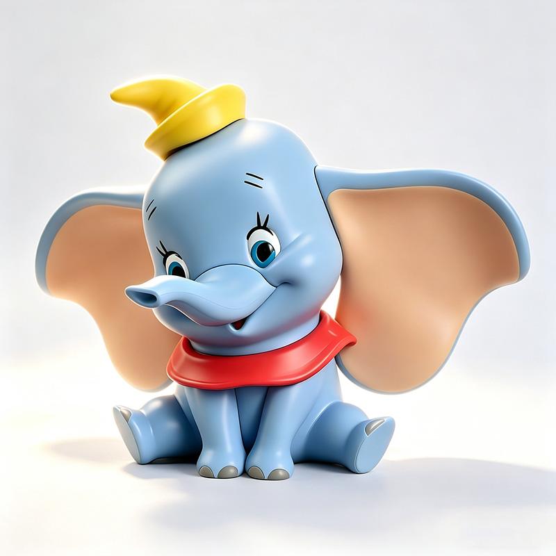 Dumbo Classic and Clown Outfit Static Figure Collectible PVC Model Toy Cute Cartoon Character Ornament Gift