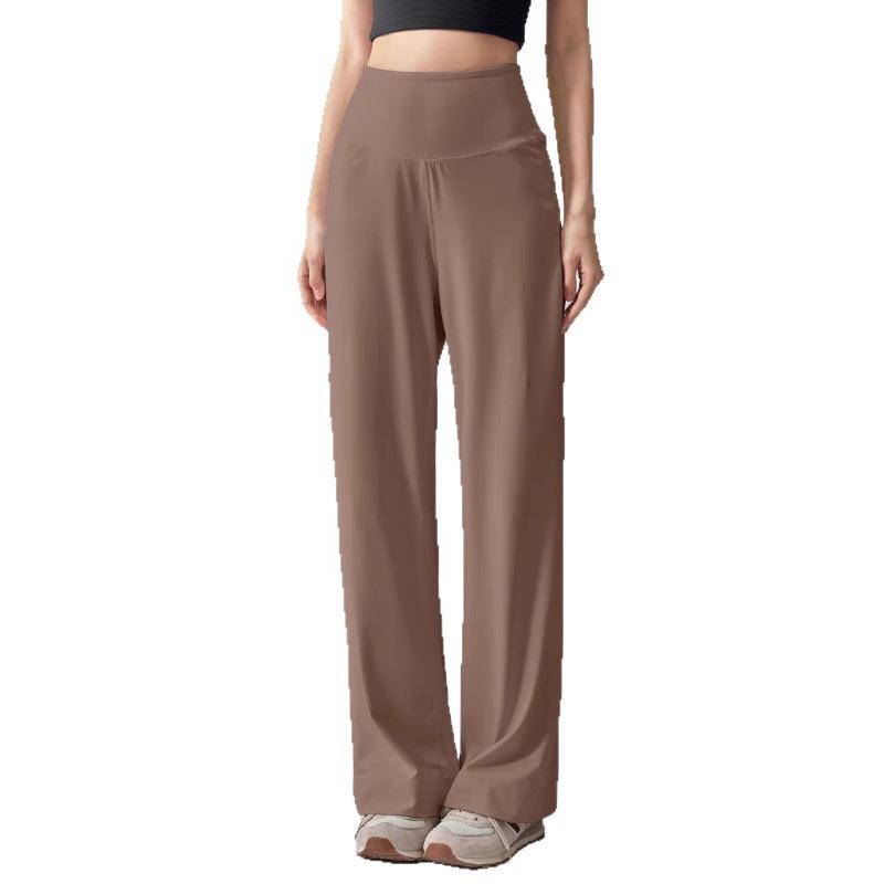 Loose Straight-leg Sweatpants Drape and Thin High Waist Running Training Outdoor Fitness Breathable Yoga Pants Flared Pants Thin