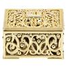 12pcs Square Hollow Plastic Gift Box Candy Boxes Wedding Birthday Party DecorationGold