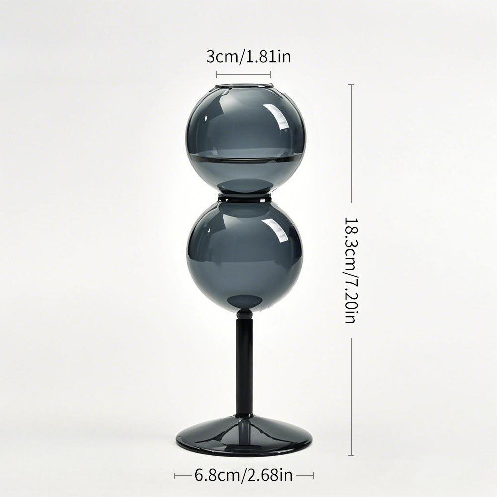 

Creative Double Ball Flower Vase Creative High Footed Hydroponic Planter Vase Modern Wedding Room Cafe Table Living Room Decor