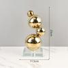 Metal Decor Figurines Metal Spheres Stack Art Pieces Gold Ball Metal Handicraft Geometric Sculpture Home Decoration Accessories