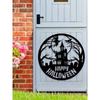 Spooky Halloween Metal Wall Decor Witch Dance Gothic Home Ornament