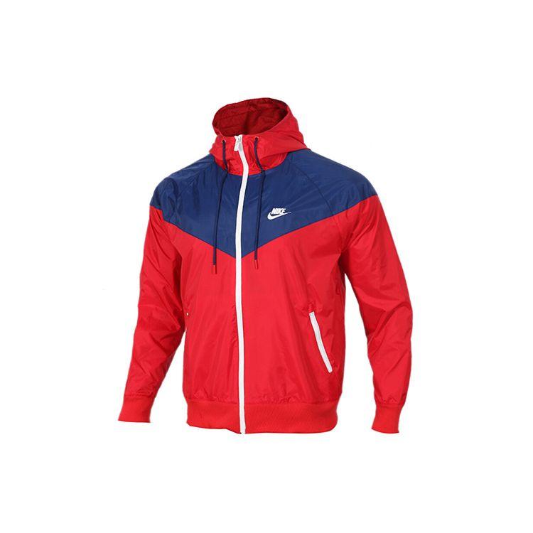 Nike Sportswear Men s Windrunner Hooded Jacket Red Blue AR2192-657 XXL