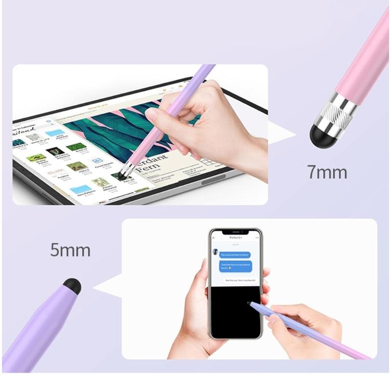 Capacitive Styluses Pen Universal Styluses Pen Precisions Fine Point Disc Touching Screen Pen Double End Tip