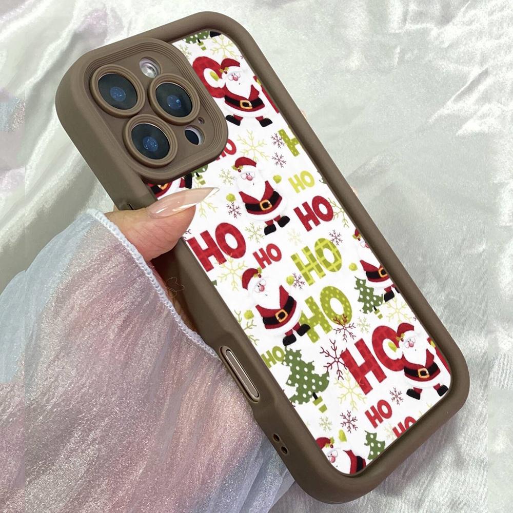 

JT458 Remnant of Ho Ho Ho Santa for iPhone 17 16 15 14 13 Pro Max Samsung S26 S25 Ultra A17 A07 A56 A16 Xiaomi 15T Redmi 15c 14C Note 11 12 Soft Case Redmi 15C 4G/5G(171.6) коричневий